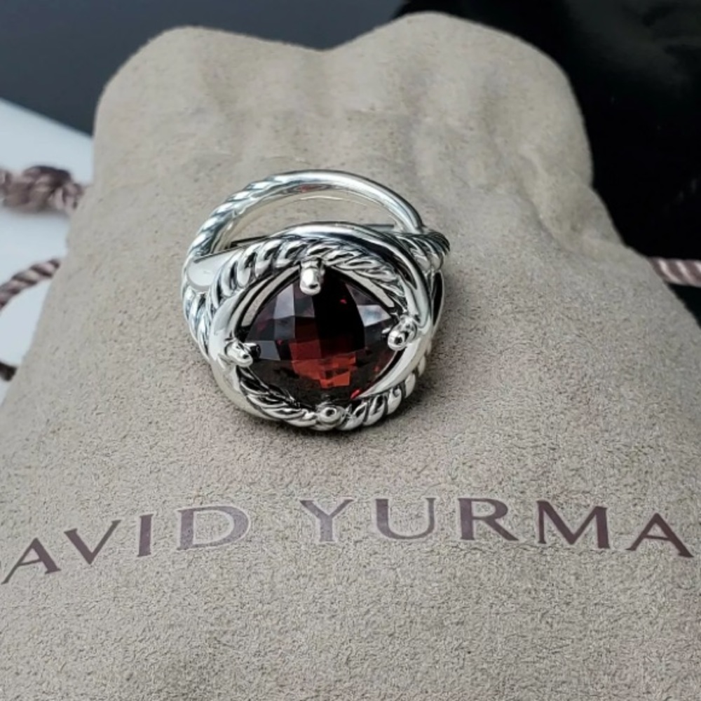David Yurman Infinity 11mm Garnet Ring